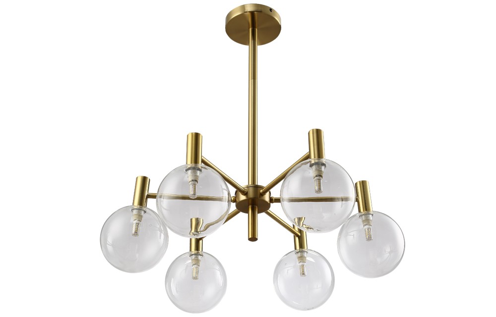 Люстра на штанге Crystal Lux Andres ANDRES SP6 BRONZE/TRANSPARENTE