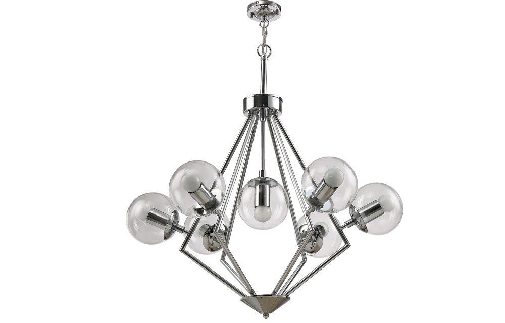 Потолочная люстра Crystal Lux Fabricio FABRICIO SP7 CHROME/TRANSPARENTE