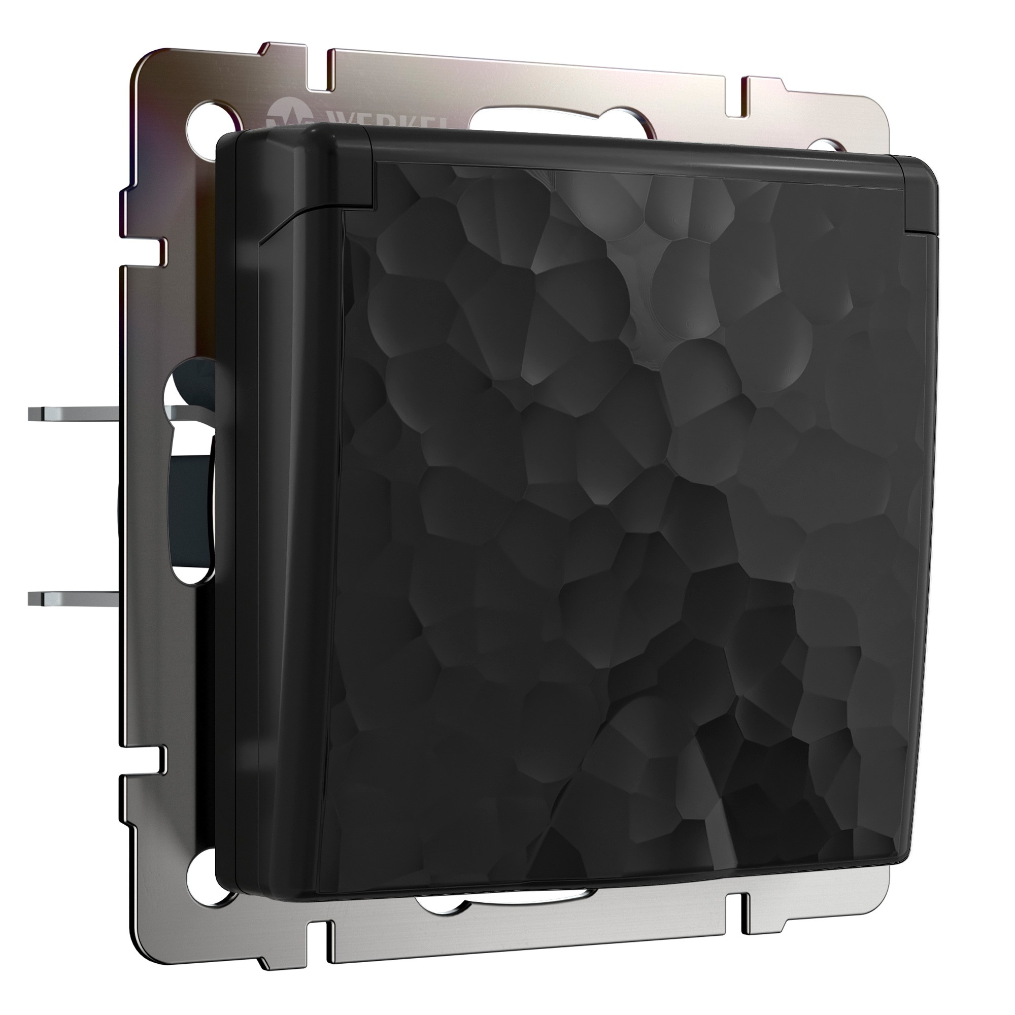 Розетка Werkel W1271208/ Розетка влагозащ. с зазем. с защит. крышкой и шторками (черный)