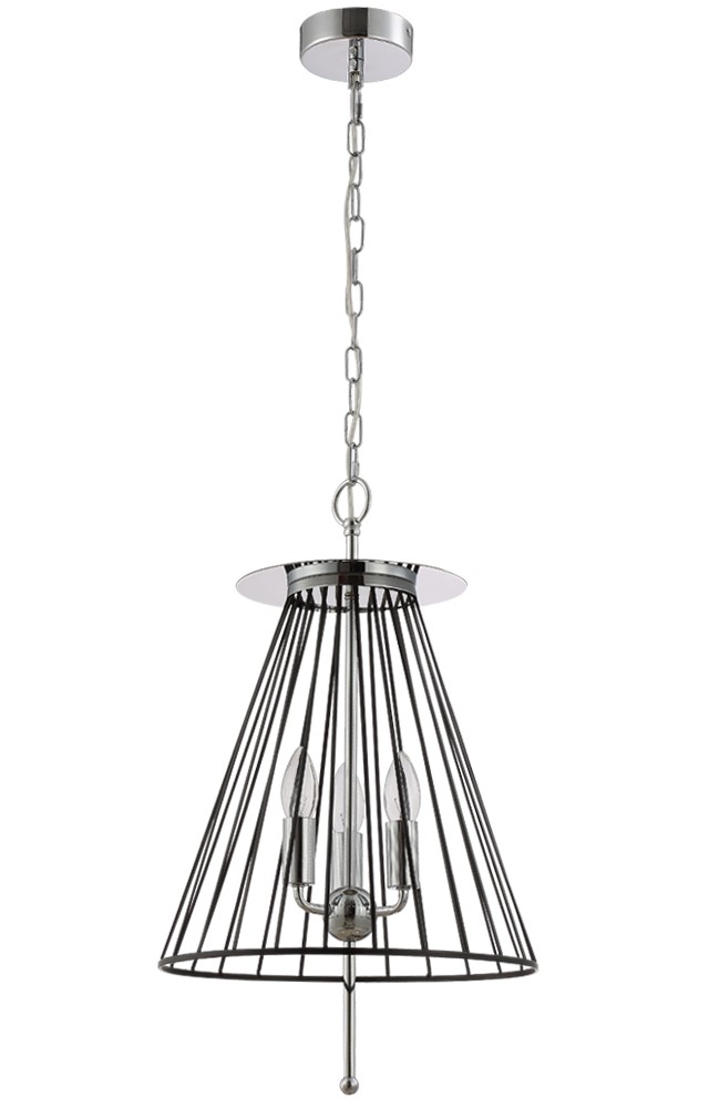 Подвесная люстра Crystal Lux Modesto MODESTO SP3 BLACK/CHROME