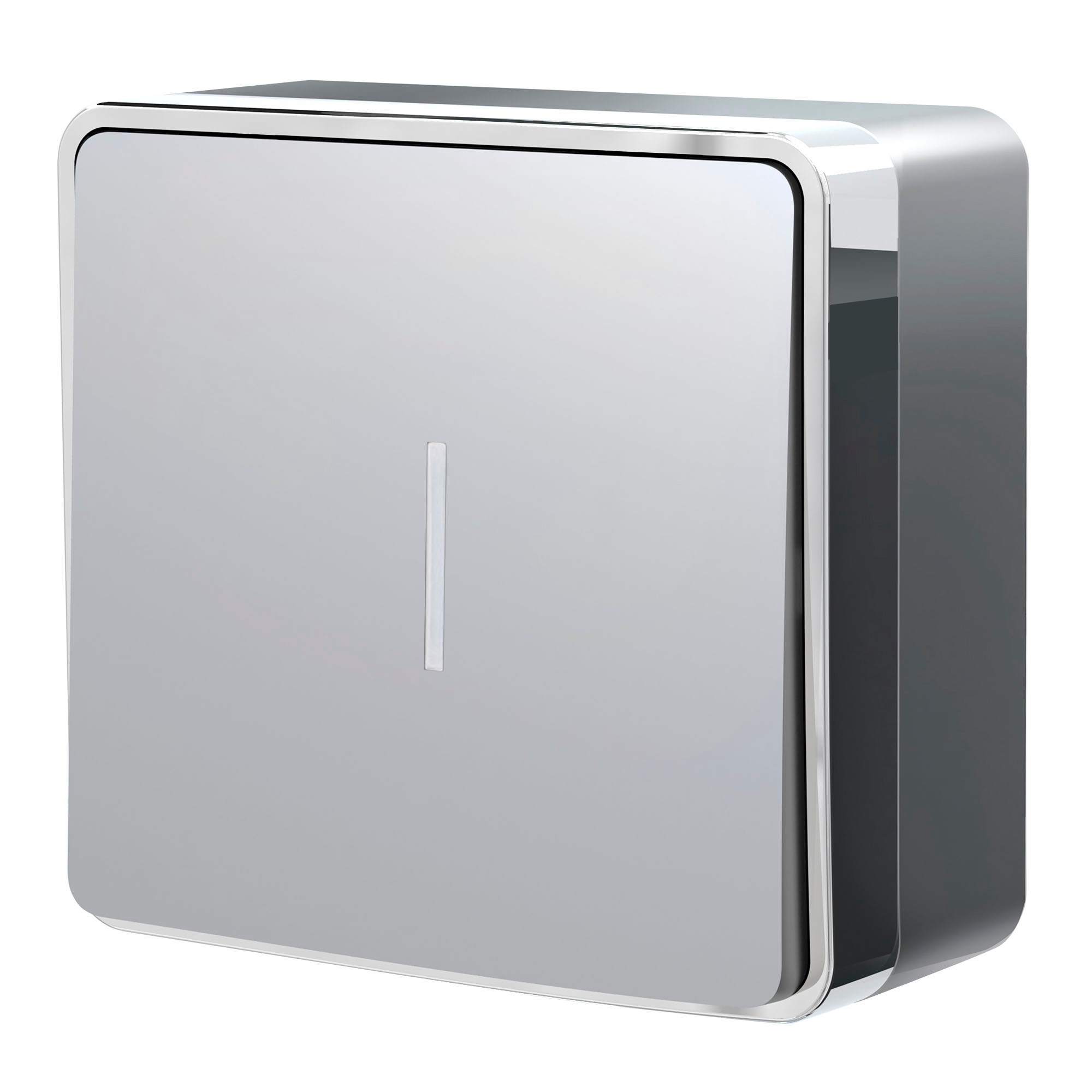 Выключатель Werkel W5010106/ Выключатель одноклавишный с подсветкой Gallant (серебряный)