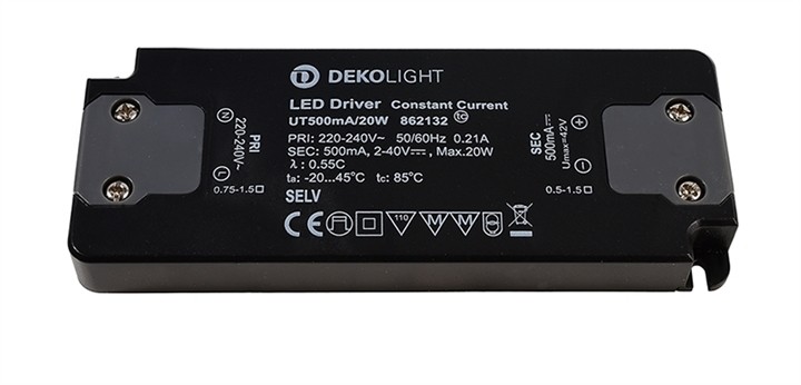 Блок питания FLAT, 500mA 20W Deko-Light Eingangsspannung 862132