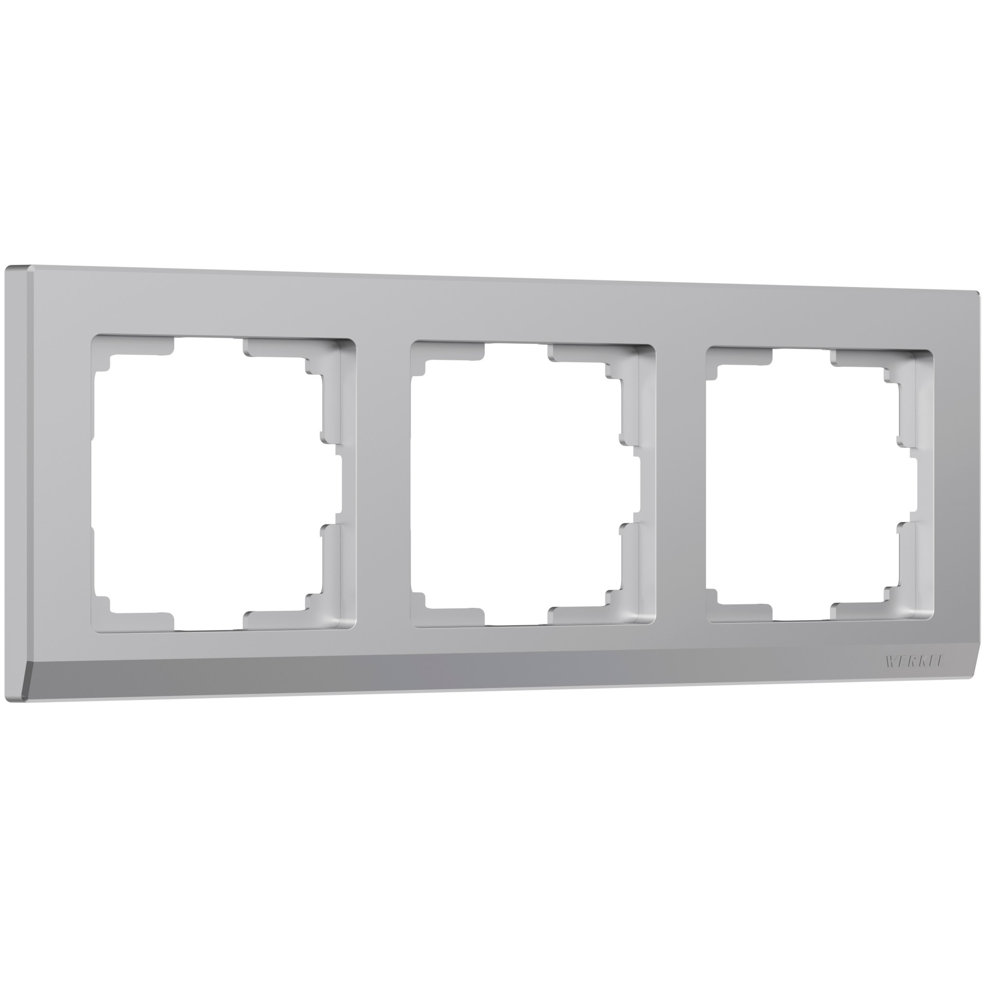 Рамка Werkel W0031806/ Рамка на 3 поста Stark (серебряный)