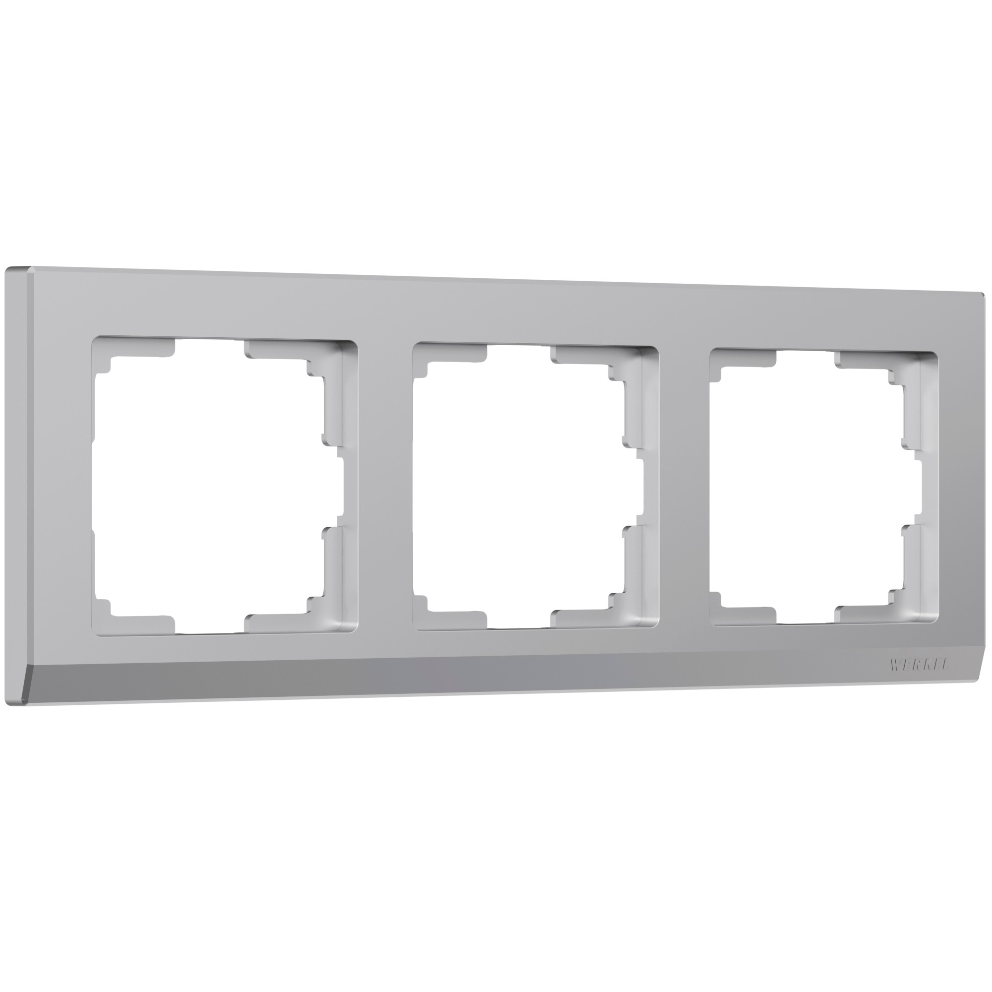 Рамка Werkel W0031806/ Рамка на 3 поста Stark (серебряный)