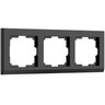 Рамка Werkel W0031808/ Рамка на 3 поста Stark (черный)