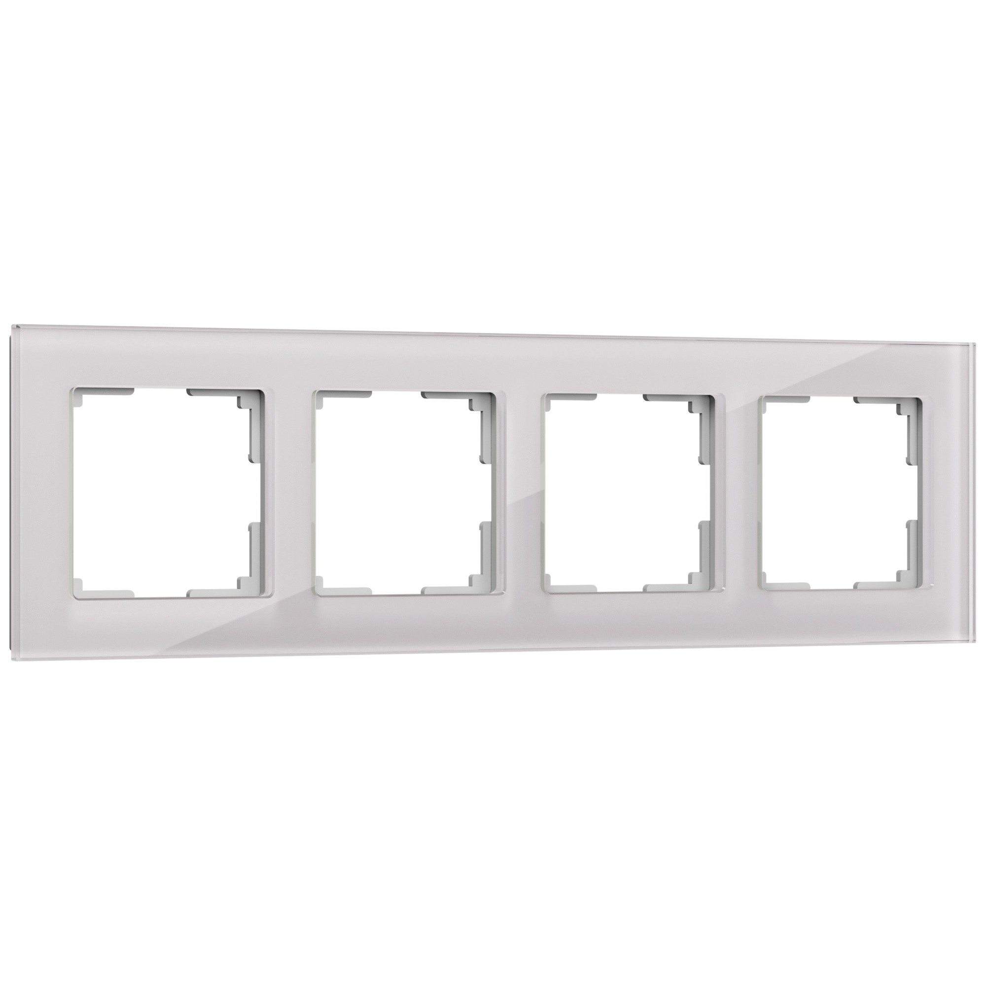 Рамка Werkel W0041117/ Рамка на 4 поста Favorit (дымчатый,стекло)