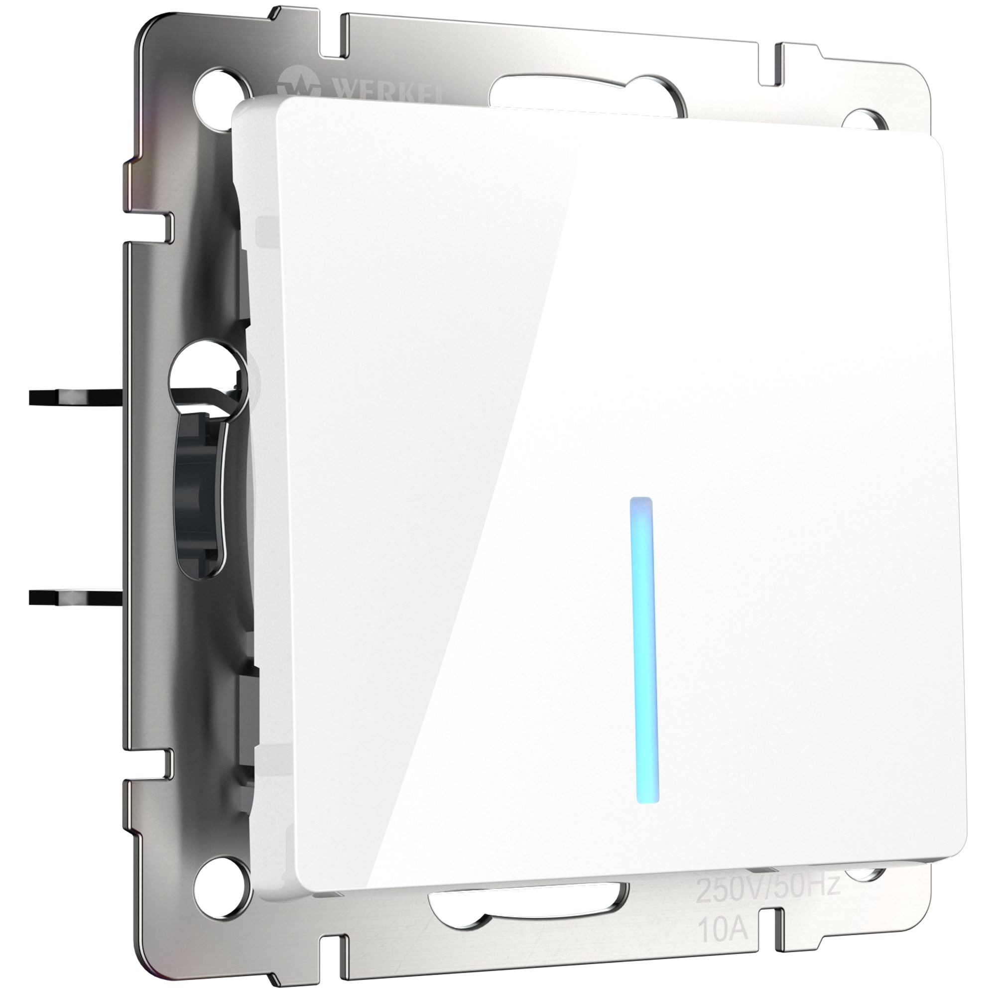 Выключатель Werkel W1112101/ Выключатель одноклавишный проходной с подсветкой (белый)