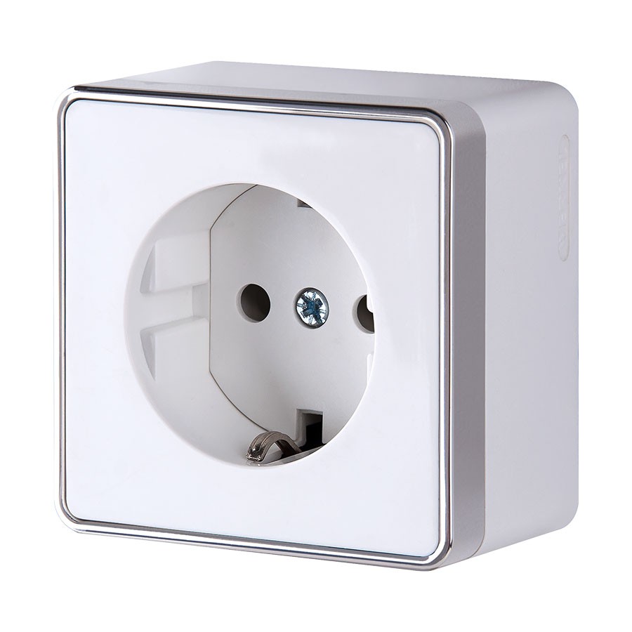 Розетка Werkel W5071101/ Розетка с заземлением и шторками Gallant (белый)