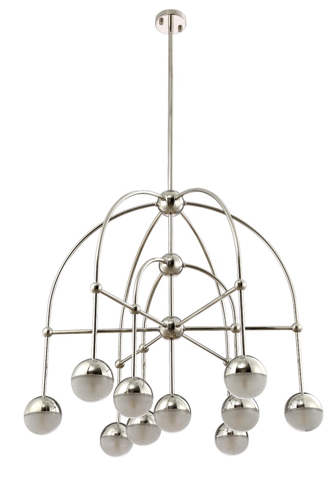 Люстра на штанге Crystal Lux Truena TRUENA SP-PL6+3+1 NICKEL