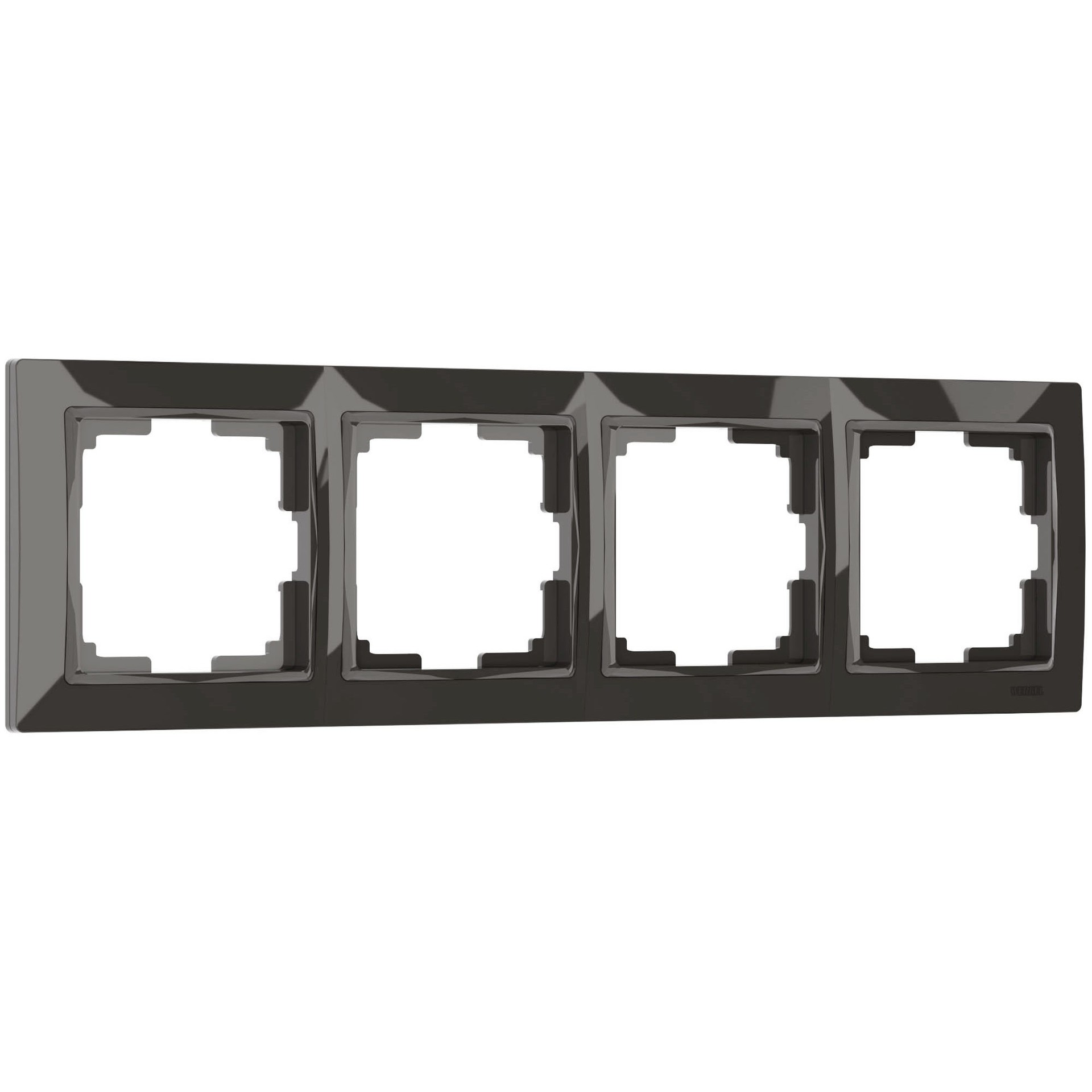 Рамка Werkel W0042007/ Рамка на 4 поста Snabb basic (серо-коричневый)