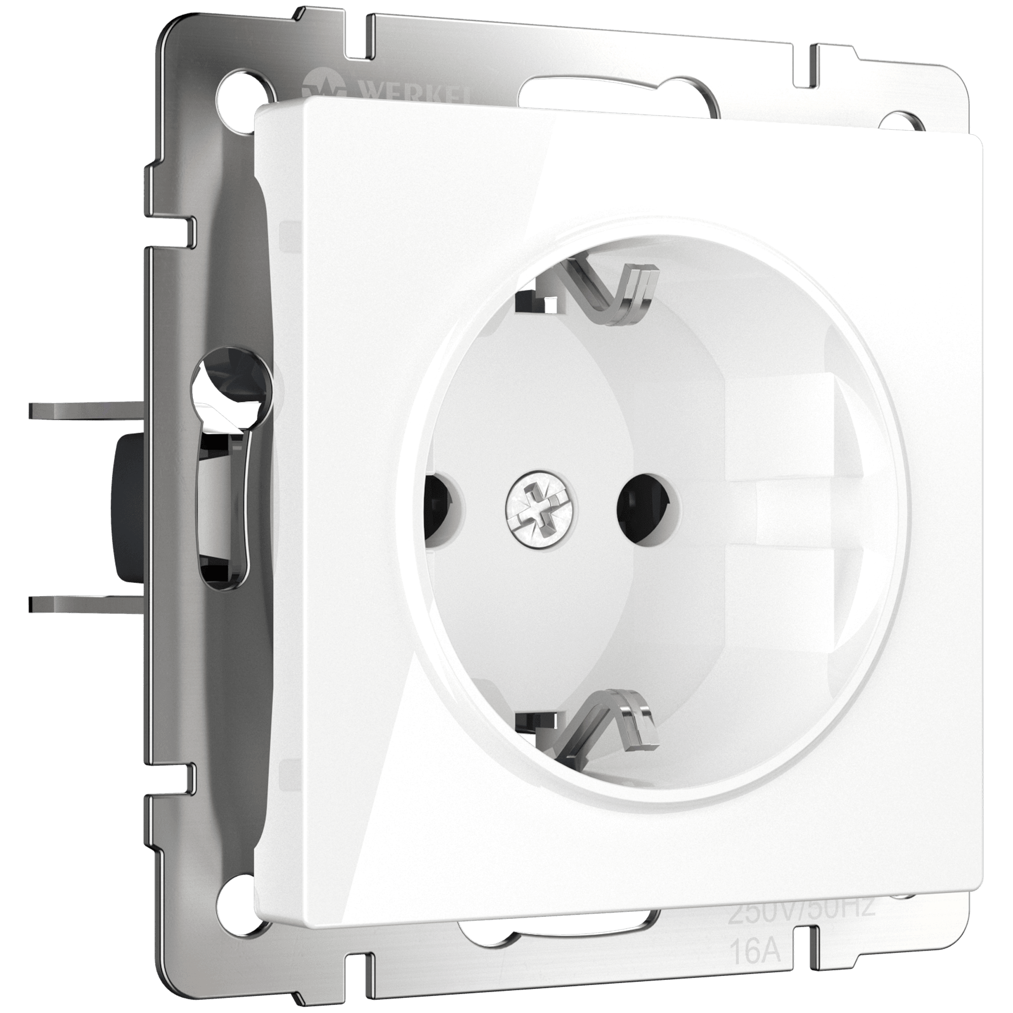 Розетка Werkel W1171101/ Розетка с заземлением и шторками (белый)