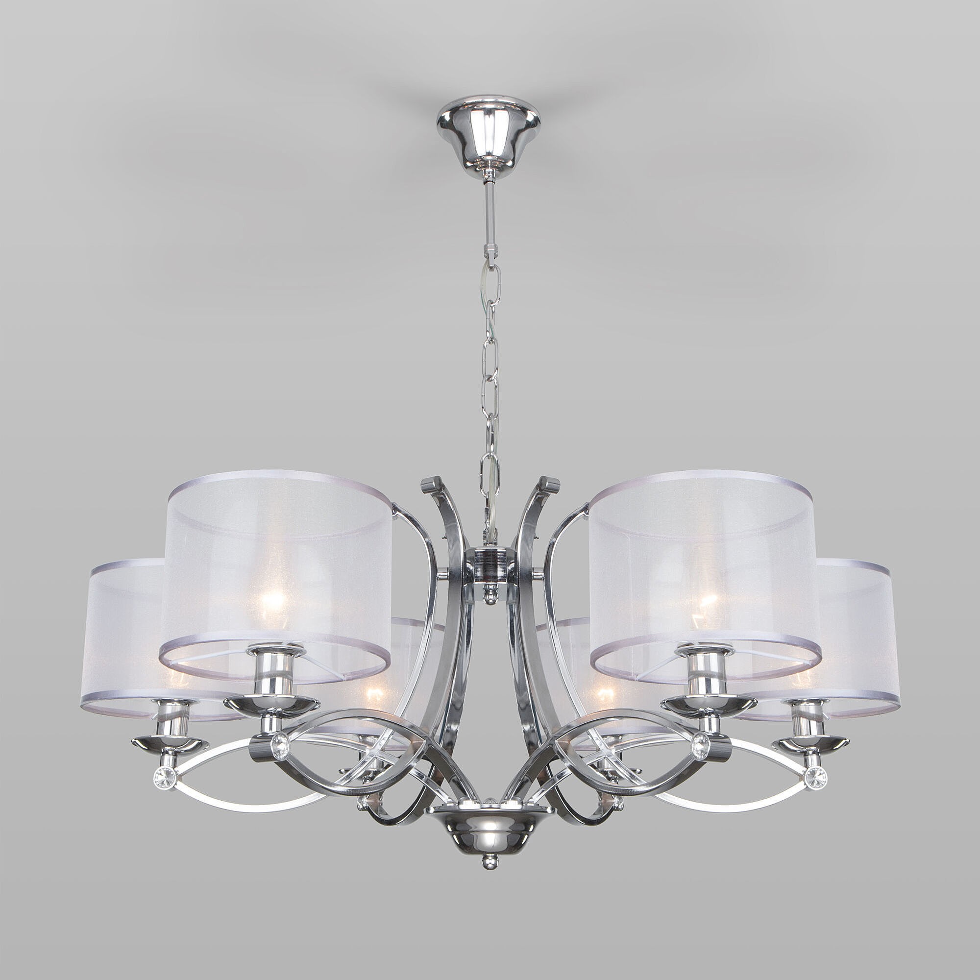 Подвесная люстра Eurosvet Fabiola 60124/6 хром Smart (60109/6)