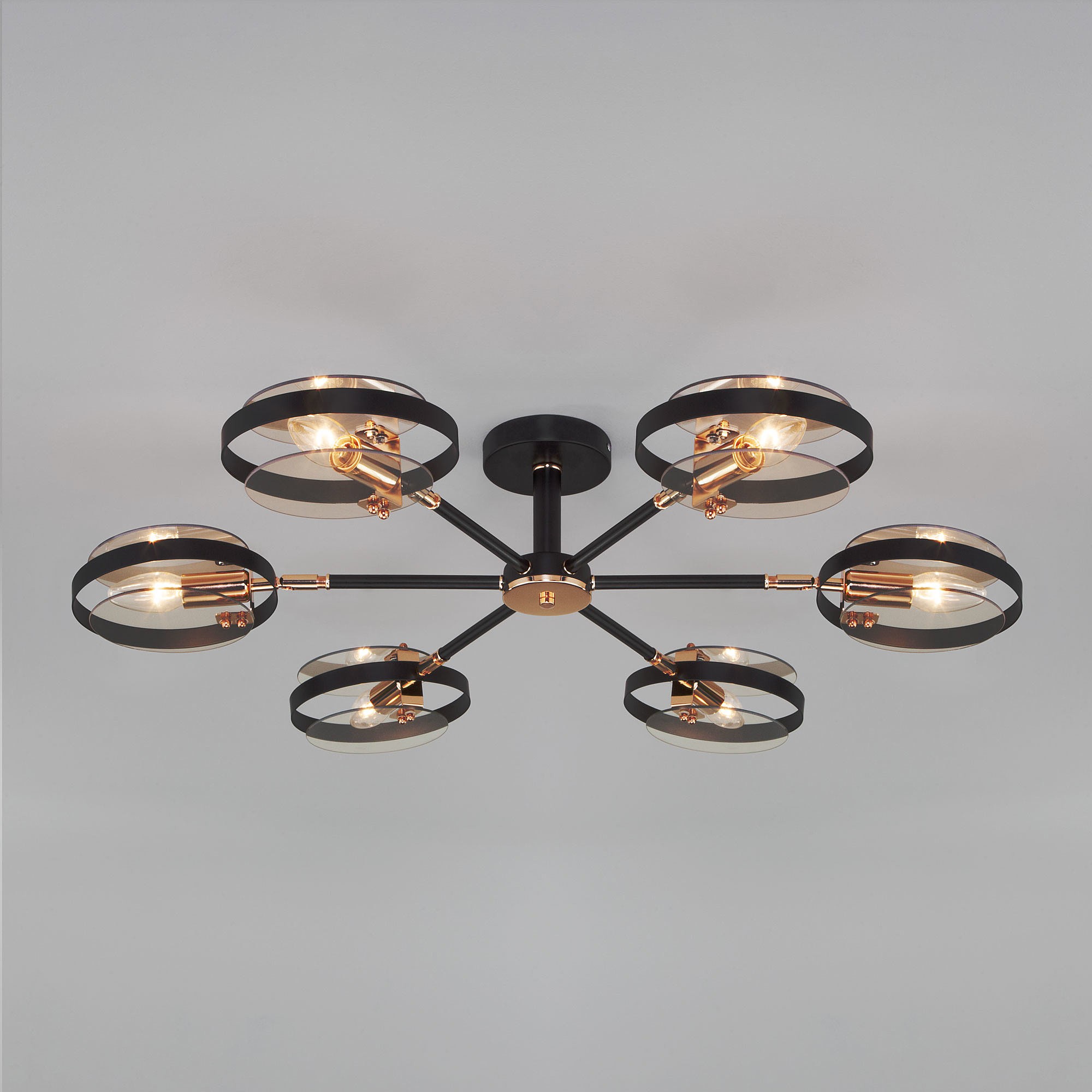 Потолочная люстра Eurosvet Gallo 70121/6 черный Smart