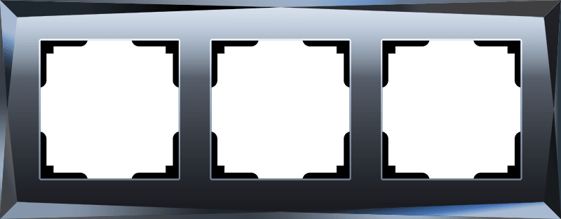 Рамка Werkel W0031208/ Рамка на 3 поста Diamant (черный)