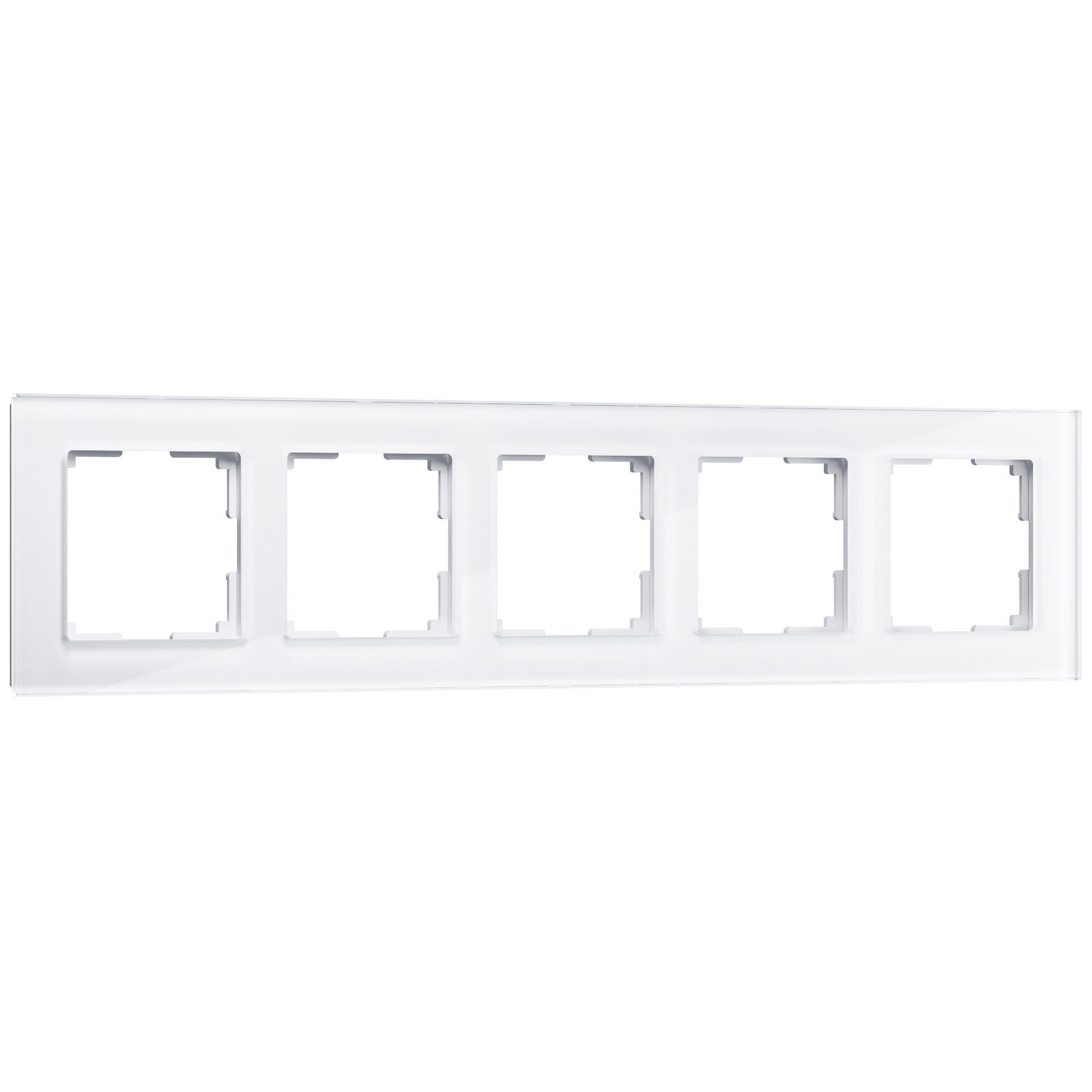Рамка Werkel W0051101/ Рамка на 5 постов Favorit (белый,стекло)