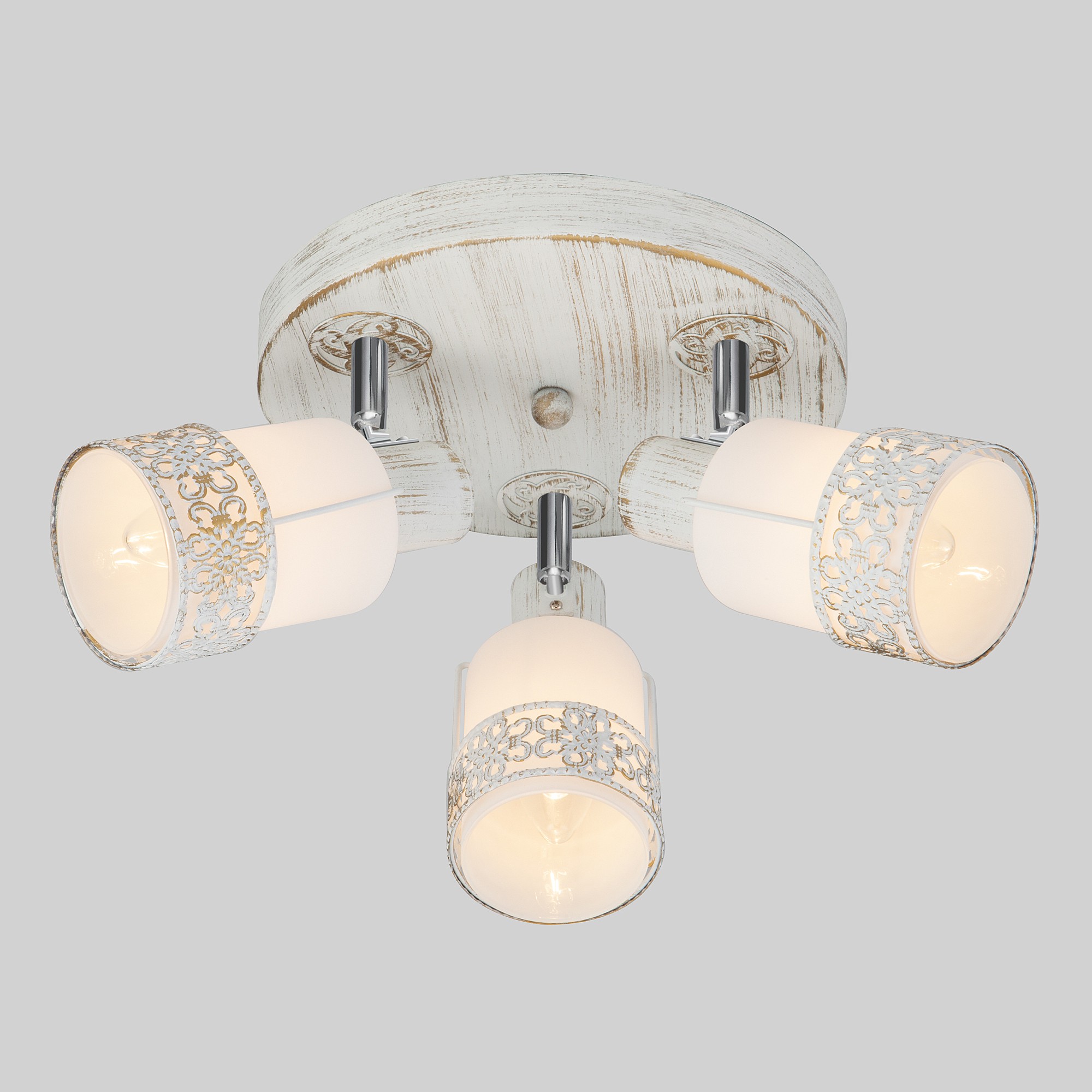 Светильник спот Eurosvet Silvia 20026/3 белый с золотом/хром