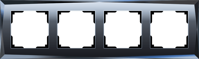 Рамка Werkel W0041208/ Рамка на 4 поста Diamant (черный)