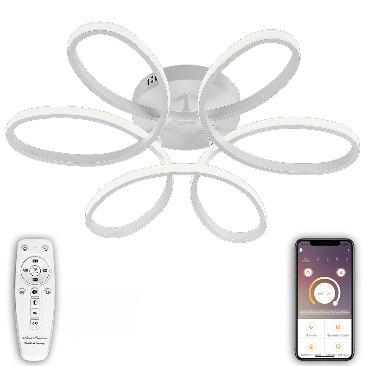 Потолочная люстра Natali Kovaltseva HIGH-TECH LED LAMPS HIGH-TECH LED LAMPS 82024