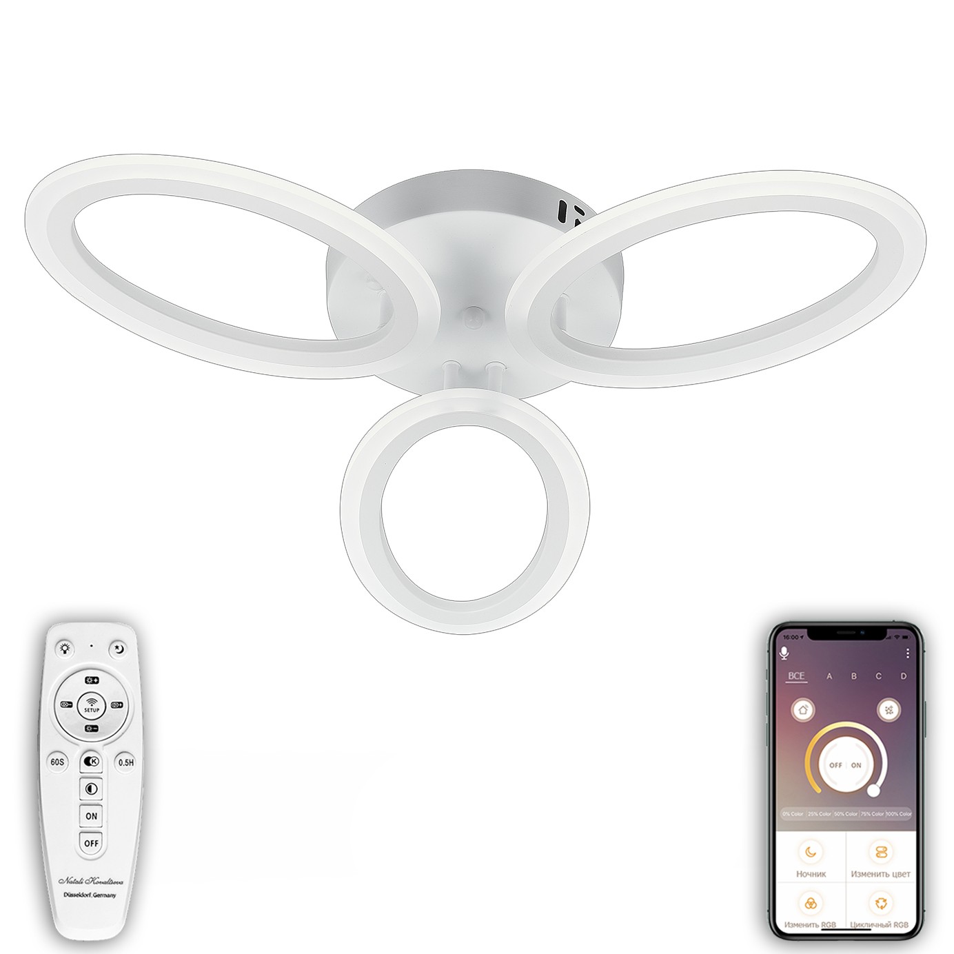 Потолочная люстра Natali Kovaltseva HIGH-TECH LED LAMPS HIGH-TECH LED LAMPS 82032