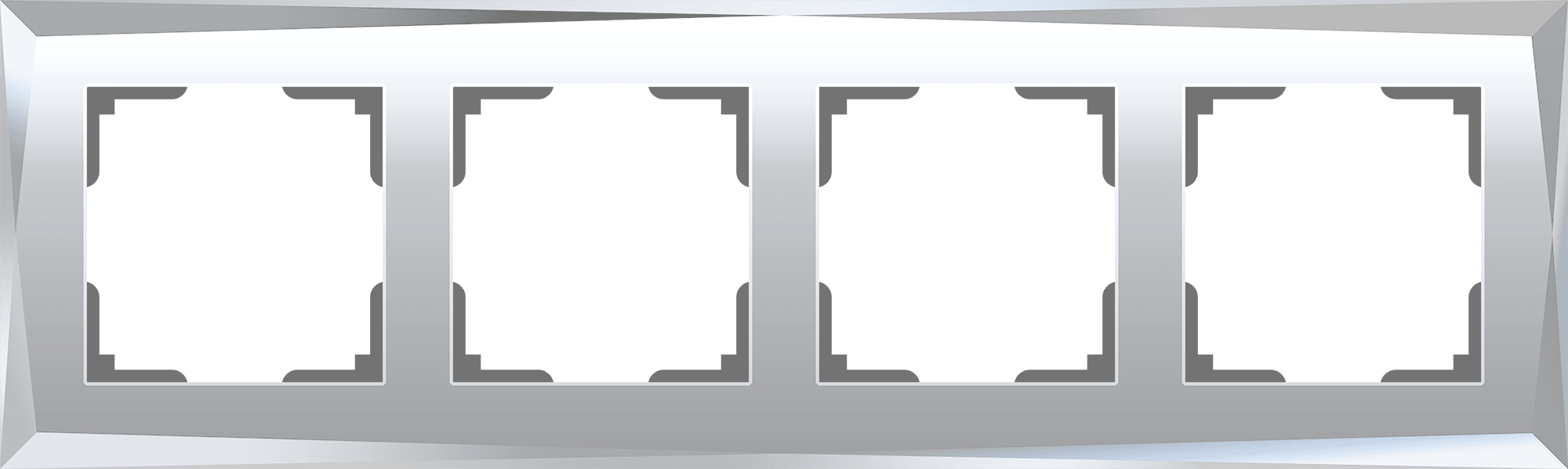 Рамка Werkel W0041220/ Рамка на 4 поста Diamant (зеркальный)