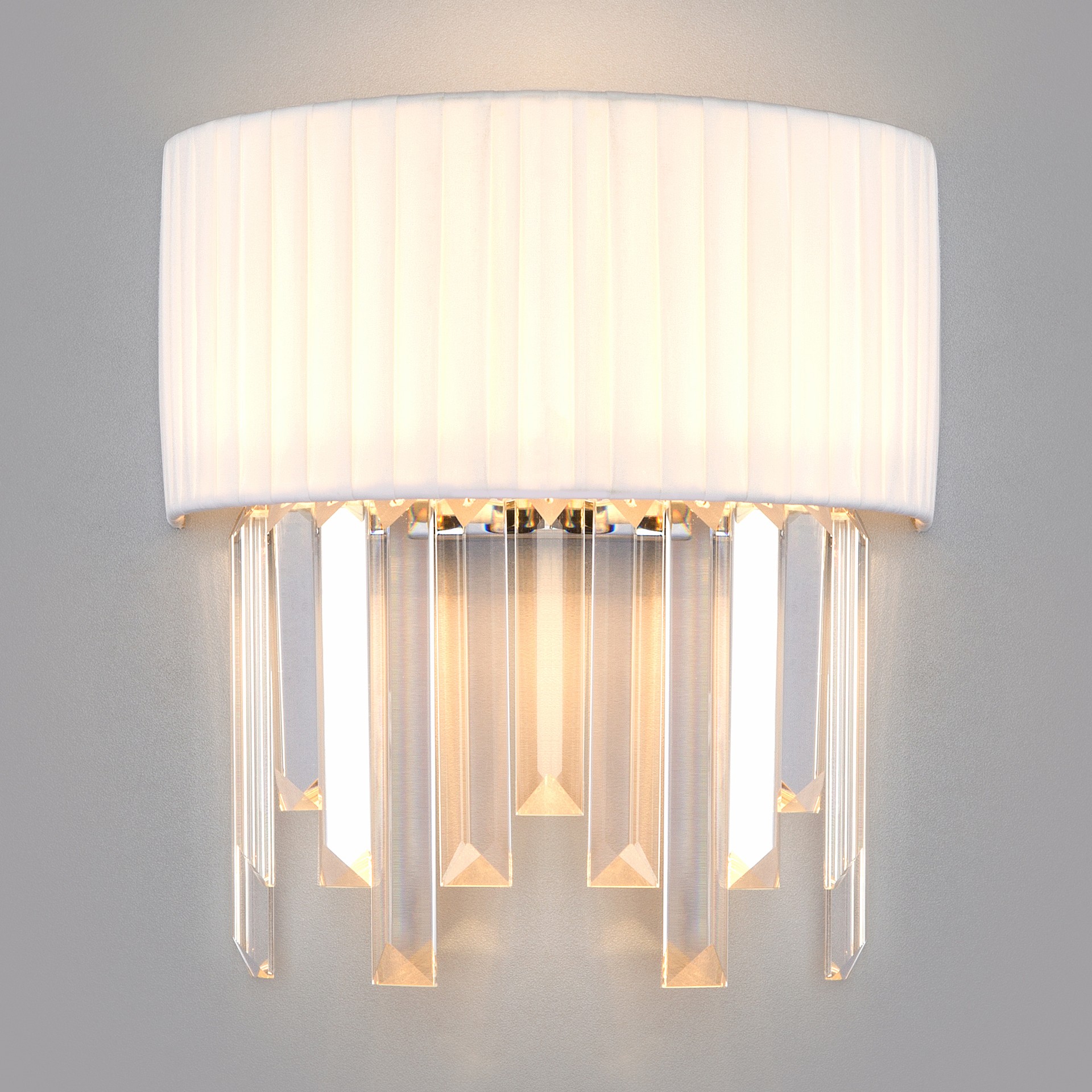 Настенное бра Eurosvet Amantea 10122/2 хром/прозрачный хрусталь Strotskis (10106/2)