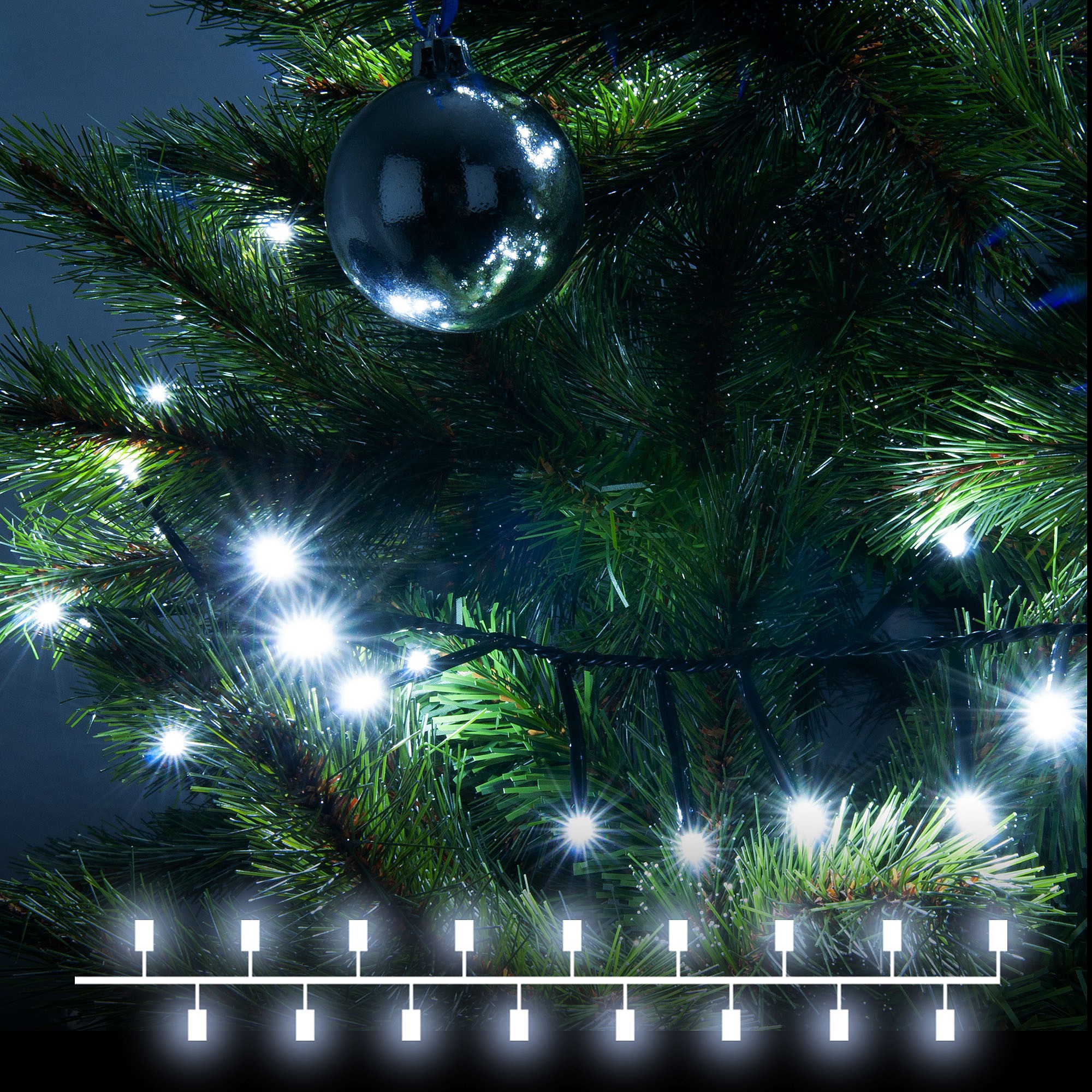 Гирлянда Eurosvet 400-004 400-004 белый 5м IP20