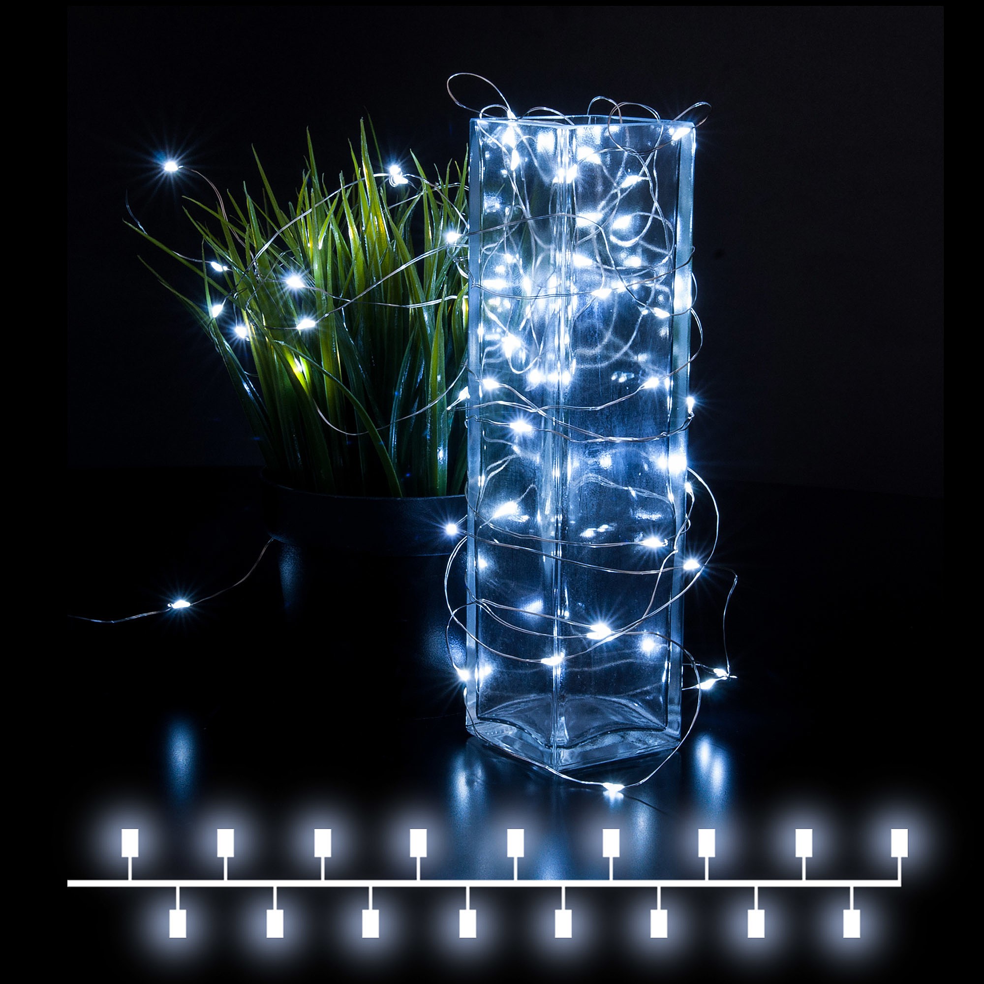 Гирлянда Eurosvet 400-007 400-007 белый 5м IP20