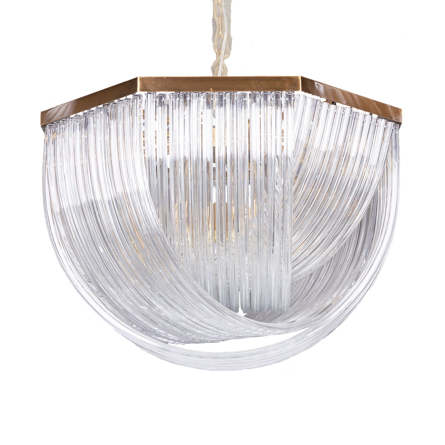 Подвесная люстра Delight Collection Murano Glass A001-800 L12 brass/clear