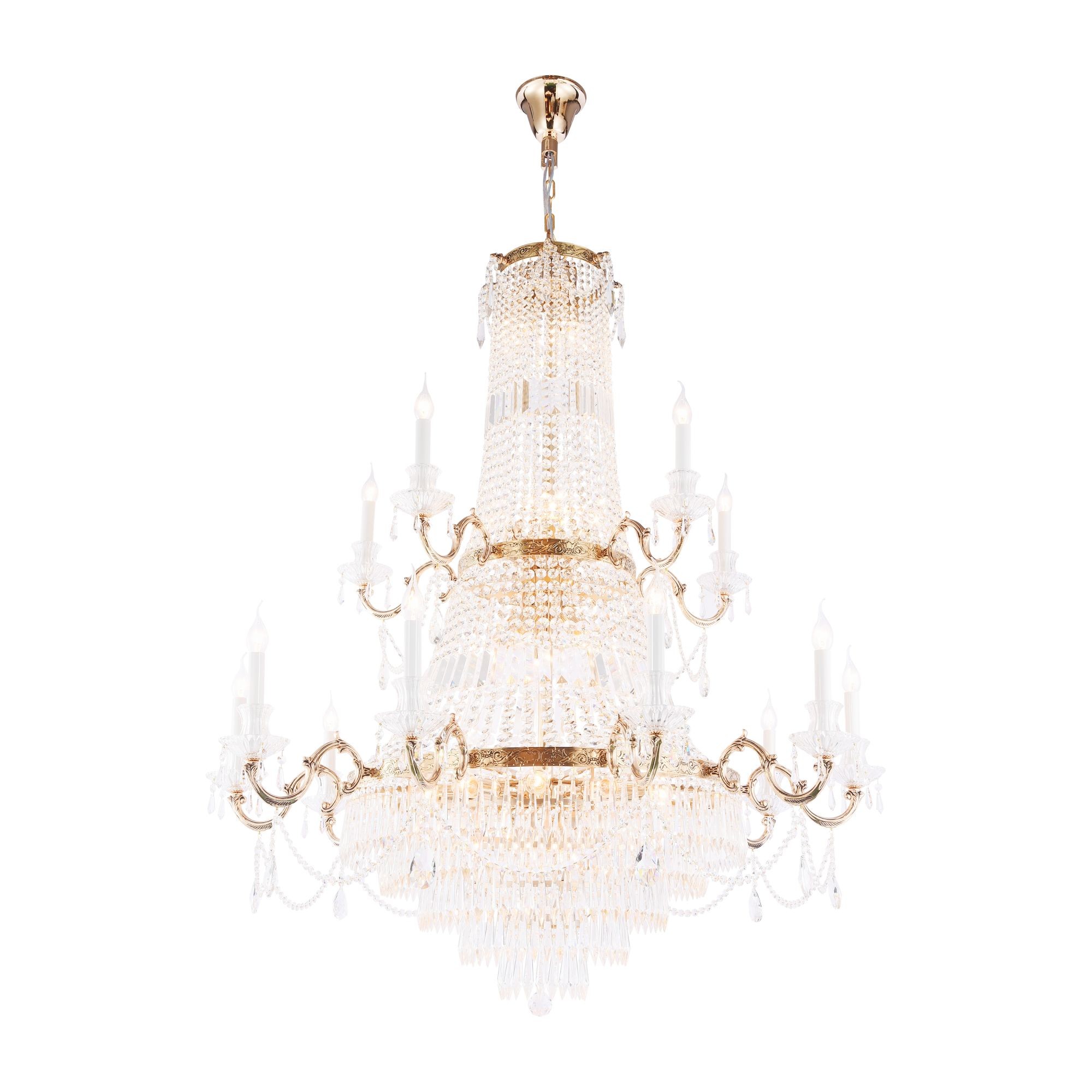 Подвесная хрустальная люстра Palace Maytoni DIA890-PL-42-G