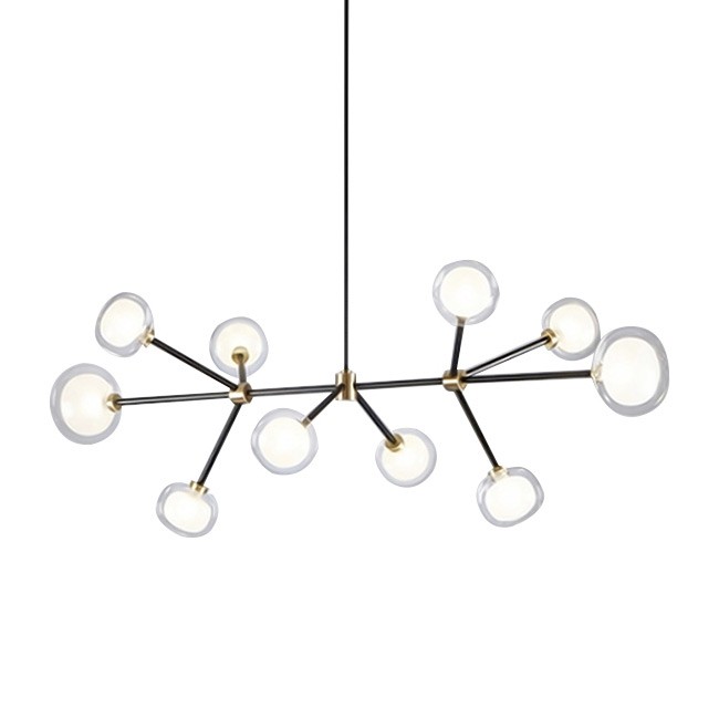 Подвесная люстра Delight Collection Nabila 10101P/10 black/gold