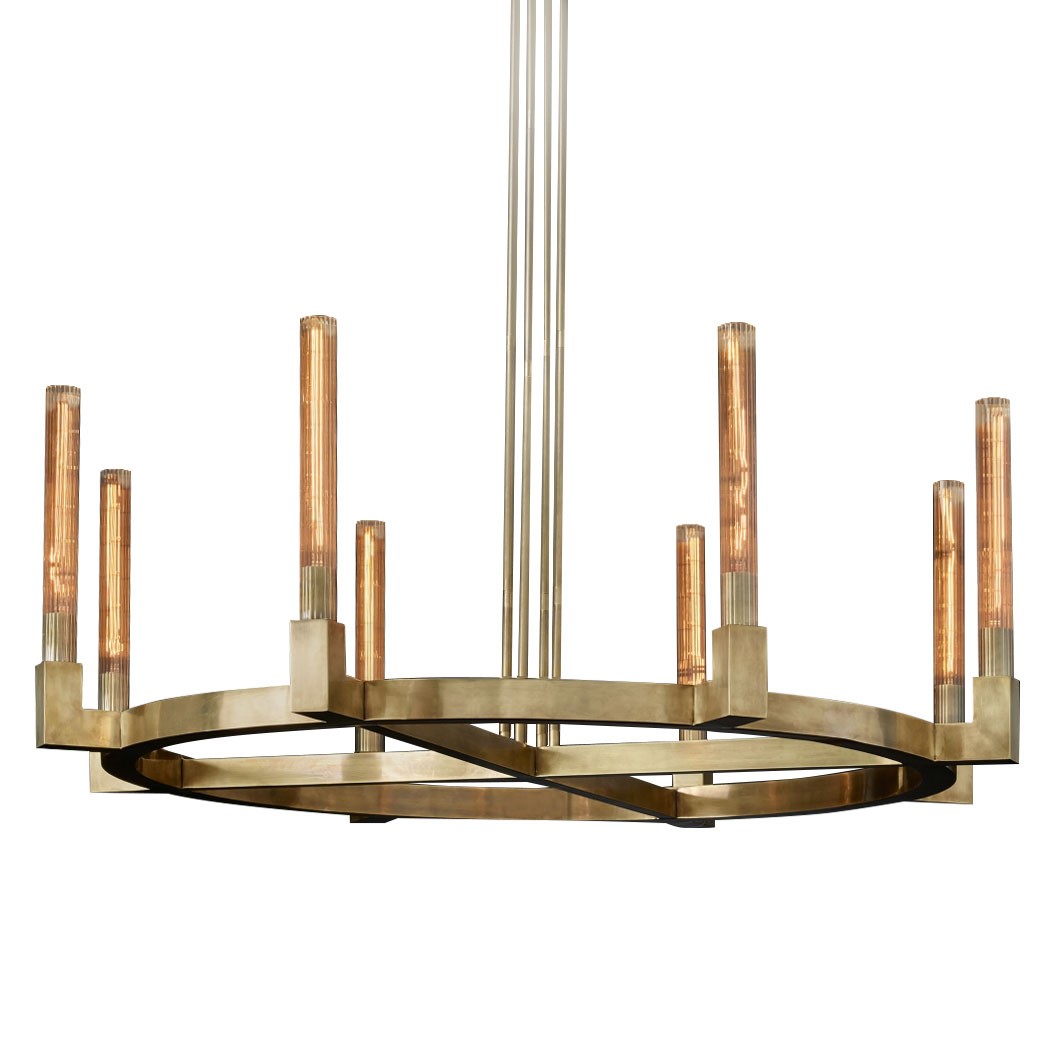 Люстра на штанге Delight Collection Cannele KM0550P-8 brass