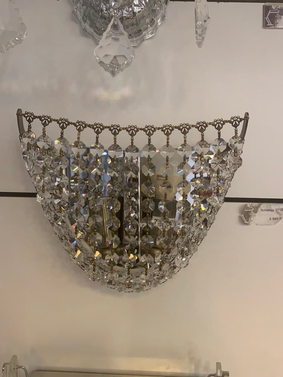 Настенное бра Bohemia 7708/2/W/Pa