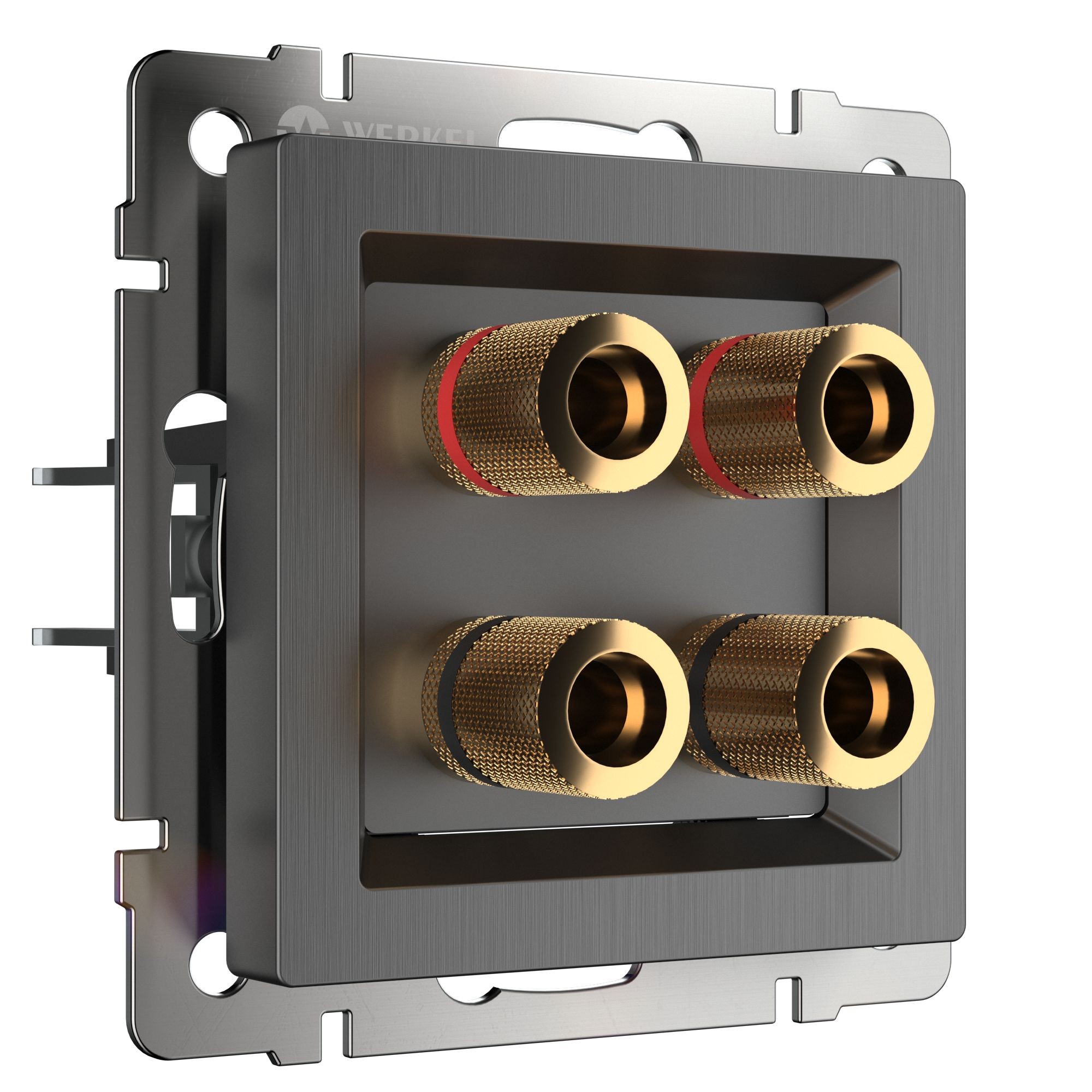 Розетка Werkel W1185004/ Акустическая розетка (графит рифленый)