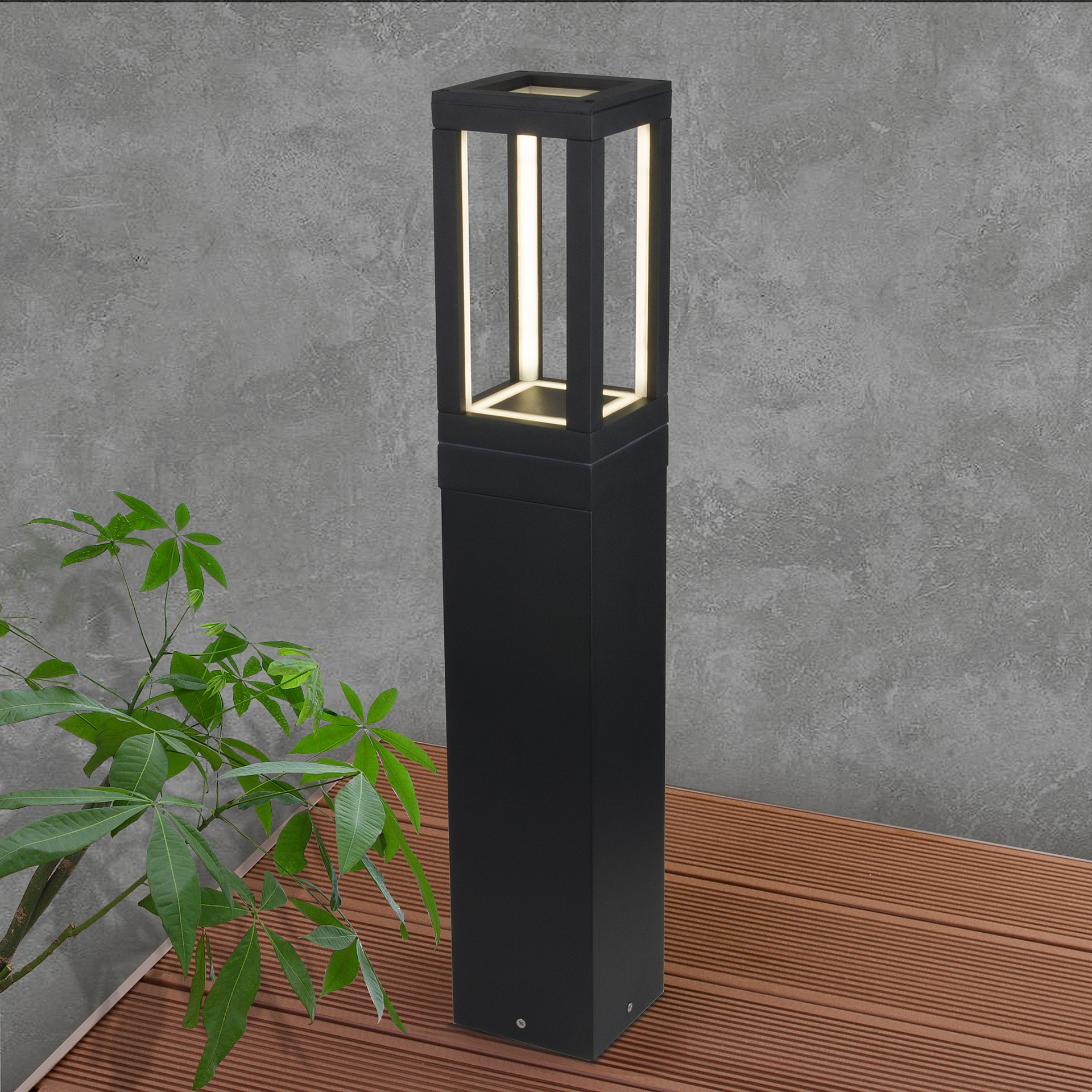 Уличный наземный светильник Elektrostandard Frame 1529 TECHNO LED чёрный