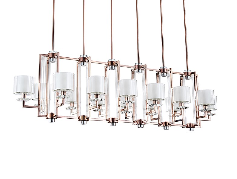 Люстра на штанге Newport 4400 4408+6/S black nickel