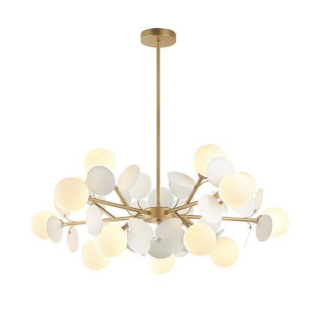 Люстра на штанге Lumien Hall Ilmari LH4136/15P-GD-WT