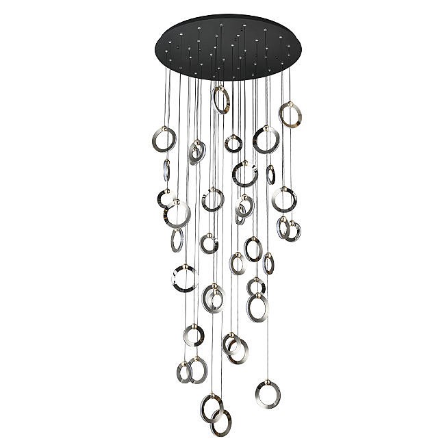 Люстра каскадная Lumien Hall Livin LH8028/36P-BK-PBK-SGD