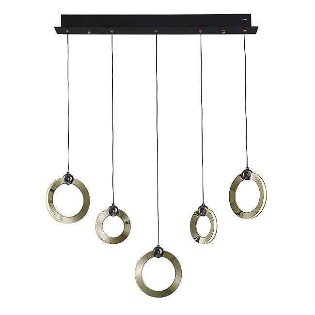 Светильник подвесной Lumien Hall Livin LH8028/5P-BK-SGD-PBK