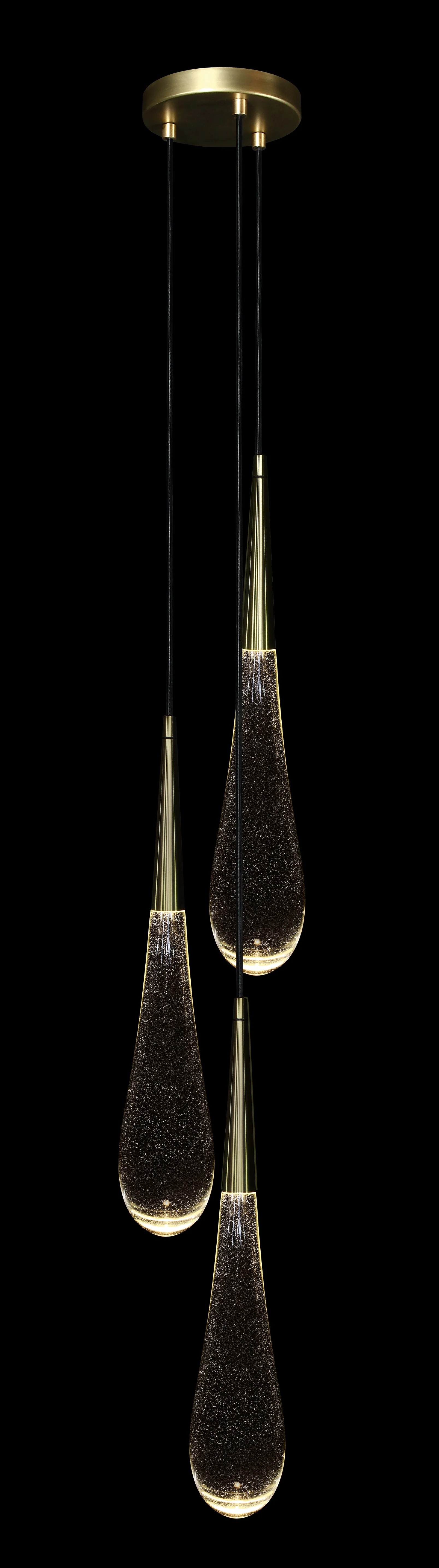 Светильник подвесной Glassburg­ Drop DROP crackle 3-Base (L)