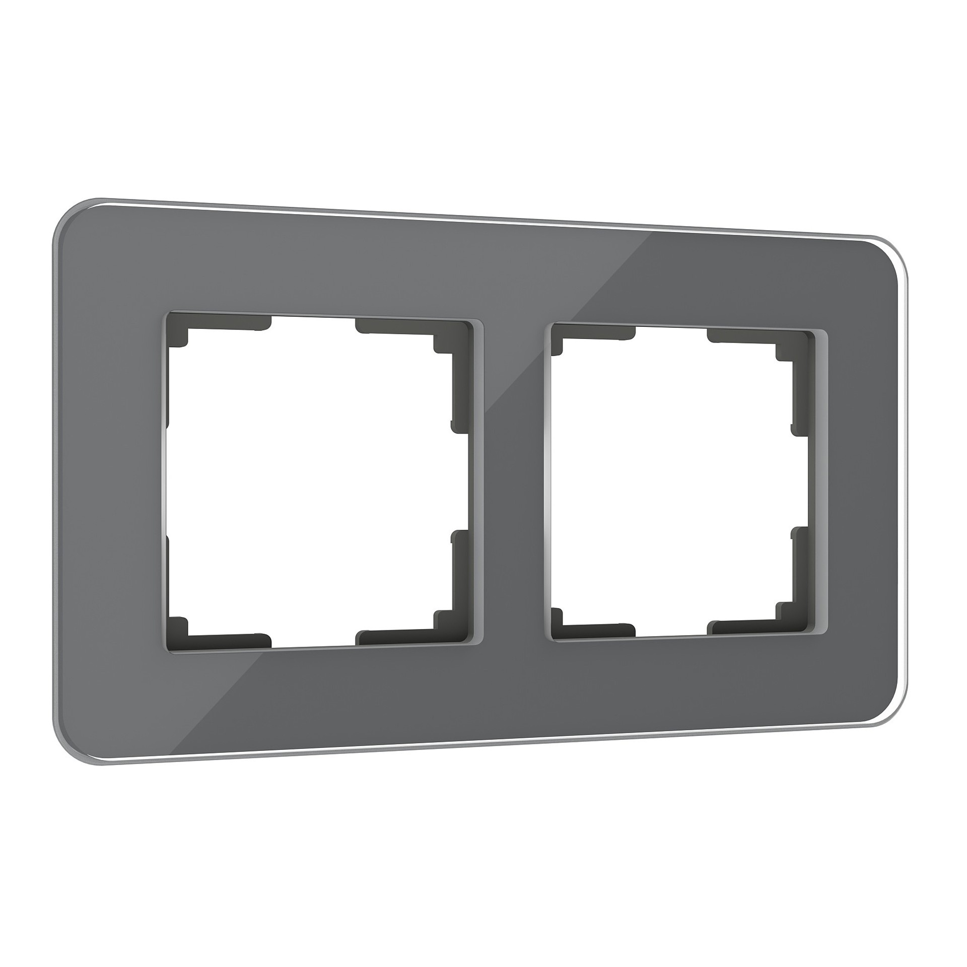 Рамка Werkel Elite графит W0022440/ Рамка на 2 поста Elite (графит, стекло)