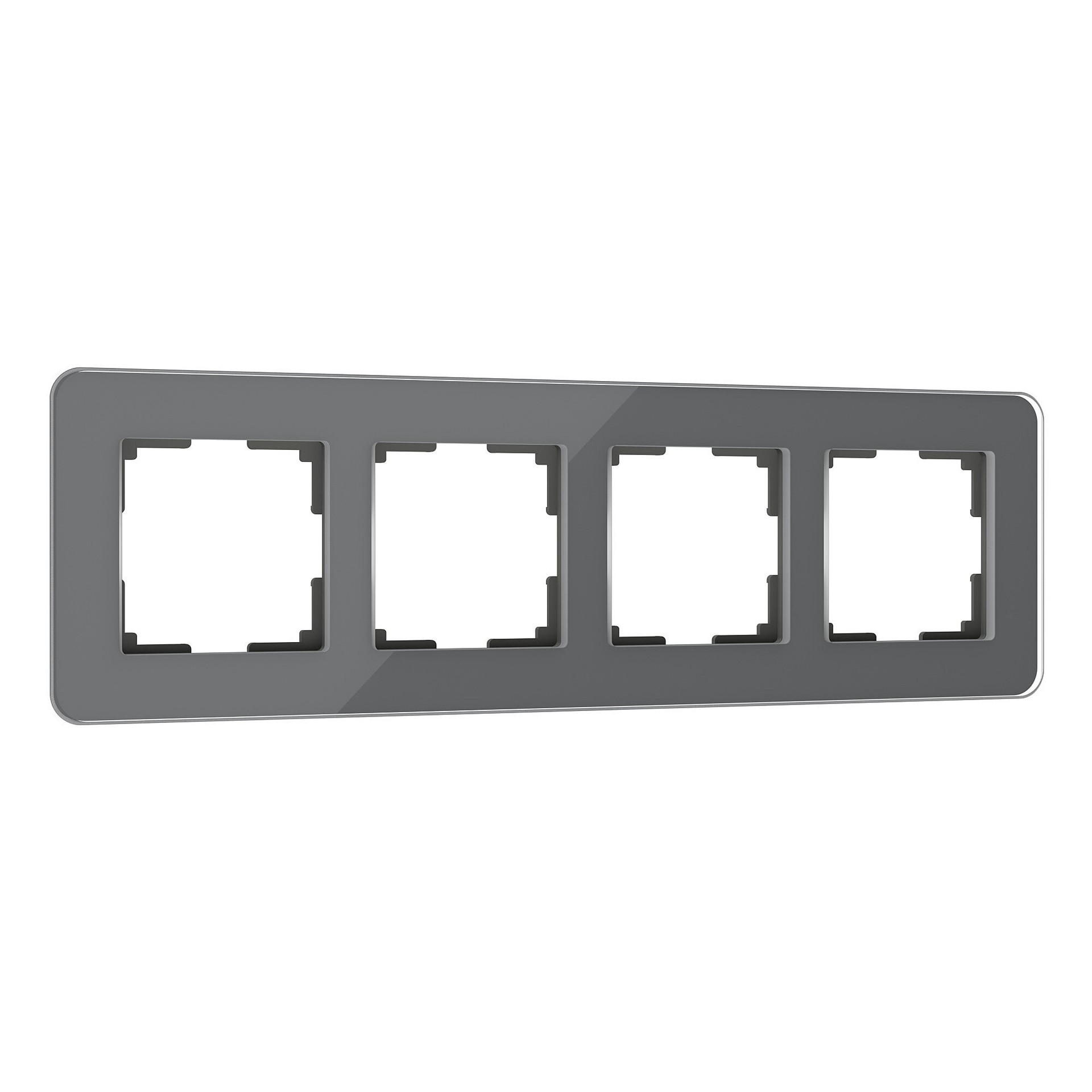 Рамка Werkel Elite графит W0042440/ Рамка на 4 поста Elite (графит, стекло)
