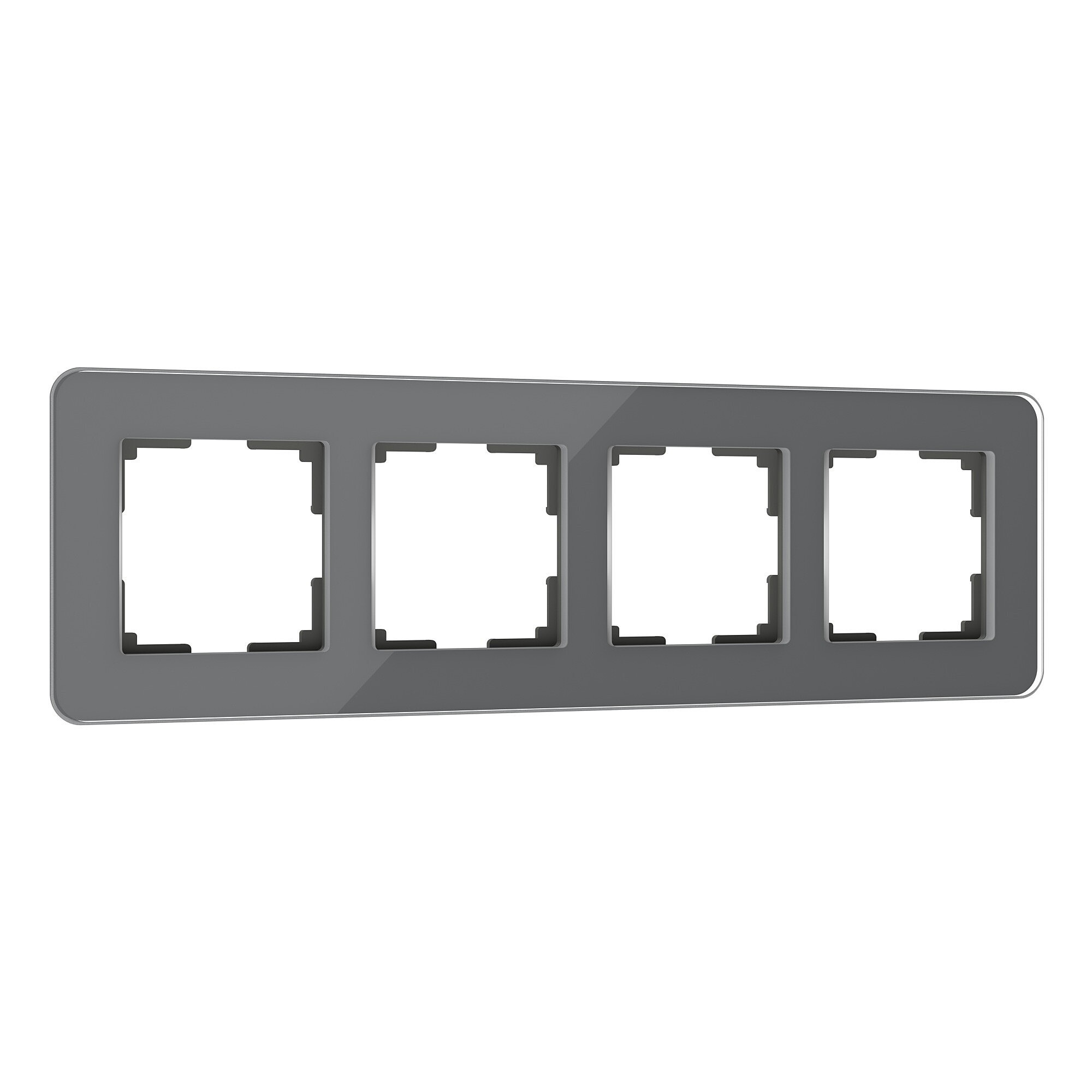 Рамка Werkel Elite графит W0042440/ Рамка на 4 поста Elite (графит, стекло)