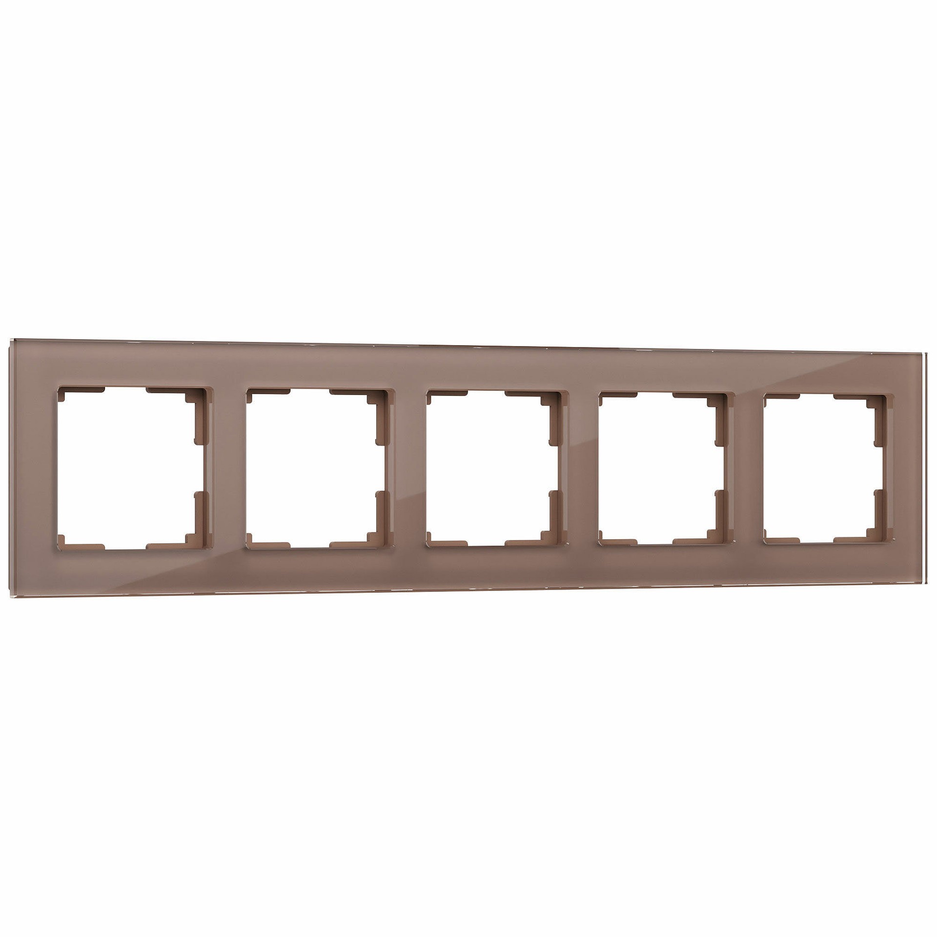 Рамка Werkel W0051142/ Рамка на 5 постов Favorit (латте, стекло)