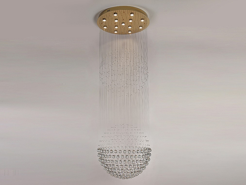 Люстра каскадная Newport 8100 8113/300 gold NEW