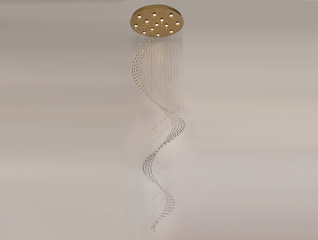 Люстра каскадная Newport 8200 8213/300 gold NEW