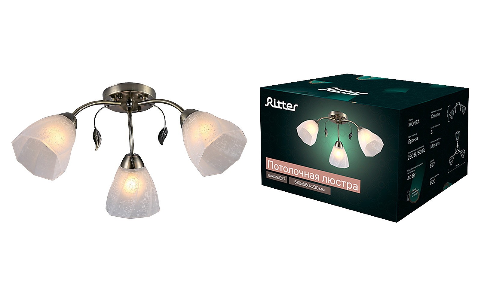 Потолочная люстра Ritter Monza 52539 4