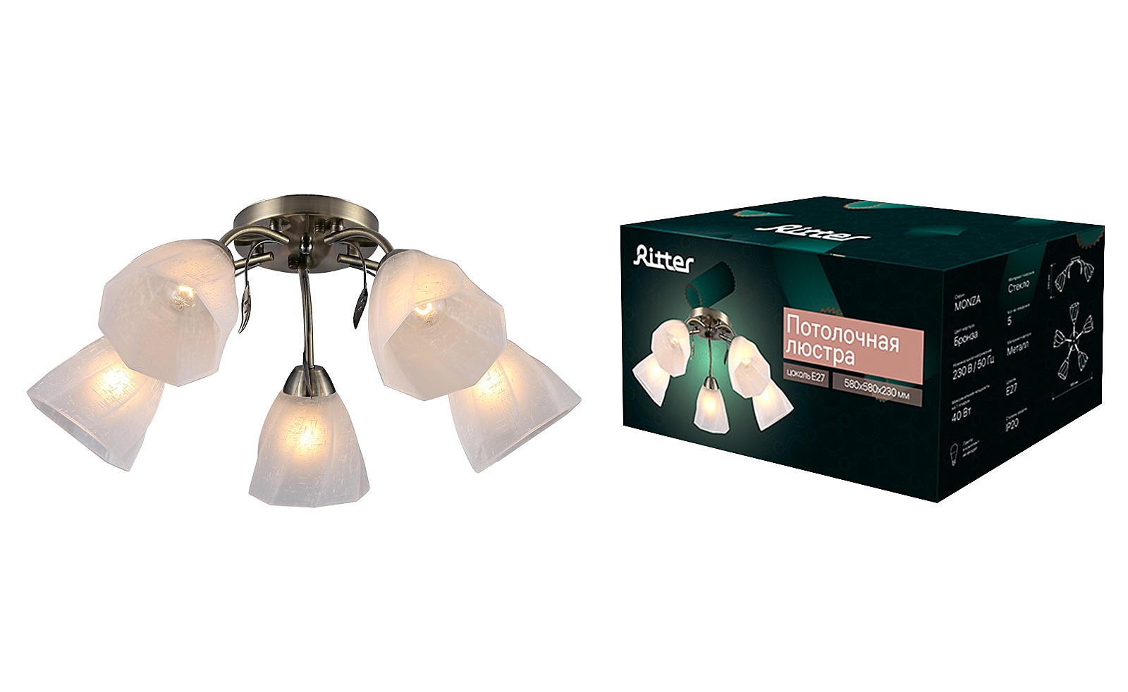 Потолочная люстра Ritter Monza 52540 0
