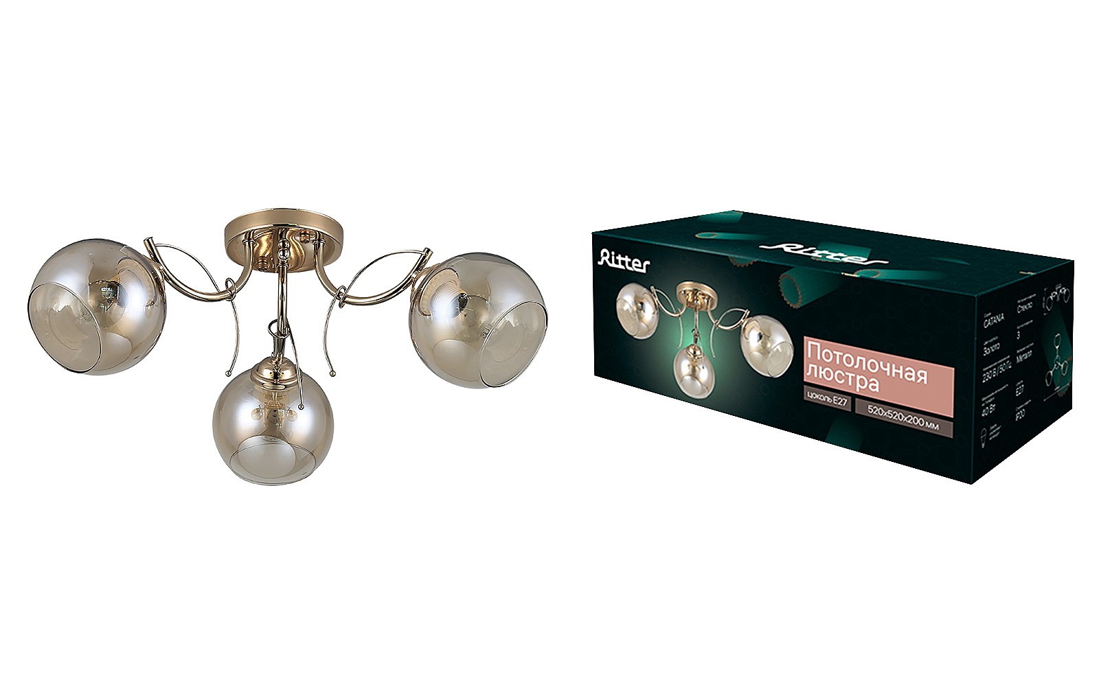 Потолочная люстра Ritter Catania 52541 7