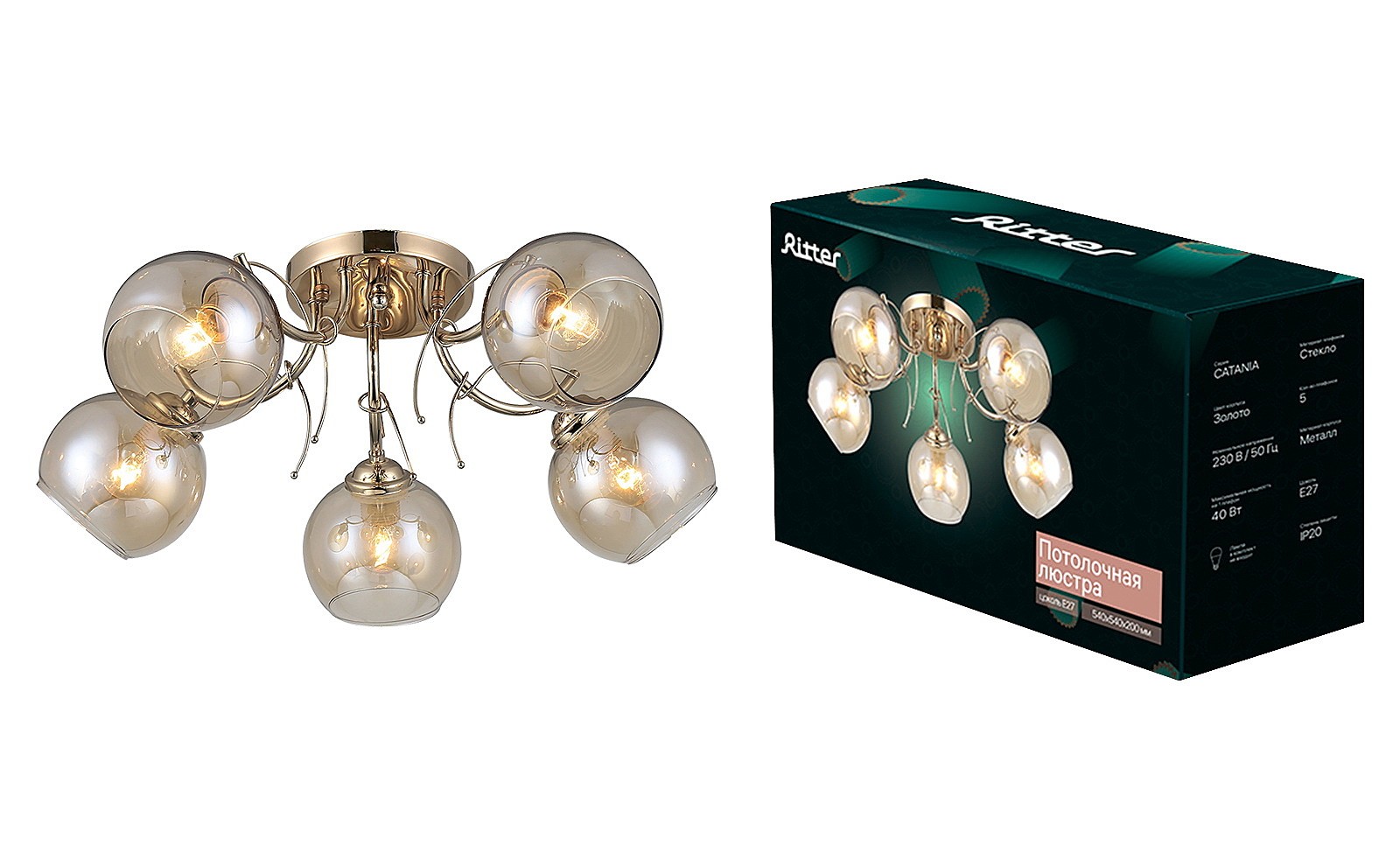 Потолочная люстра Ritter Catania 52542 4