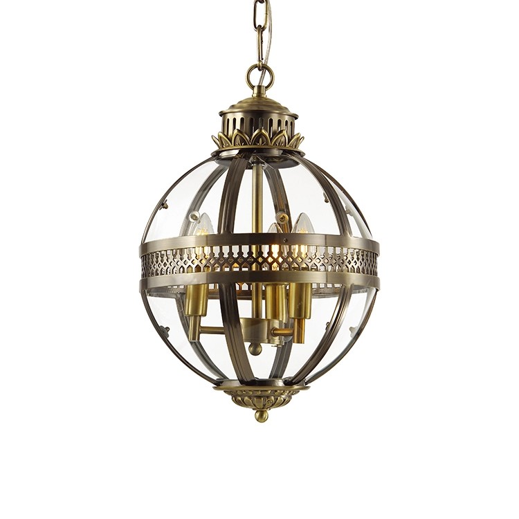 Подвесная люстра Delight Collection Residential KM0115P-3S antique brass